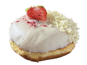 pączki biala czekolada z malinami