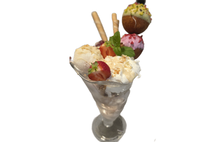 Deser lodowy z pączkami